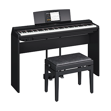 Yamaha P-125 Digital Piano Set 3D model image 1 