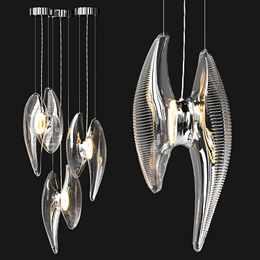 Elegant Duna Pendant Light 3D model image 1 