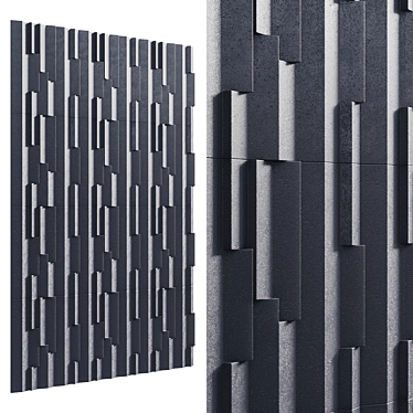 Contemporary Canes Wall Tile Set 3D model image 1 