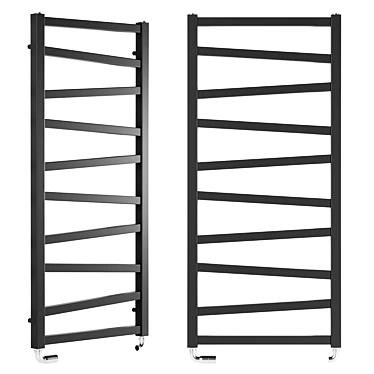 Sleek Black Matte Towel Rail 3D model image 1 