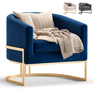 Santa Monica Armchair, 3 Colors 3D model image 1 