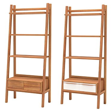 Scandinavian Style Bruni Shelving 3D model image 1 