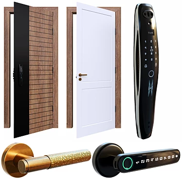 Premium Door Hardware Collection 3D model image 1 