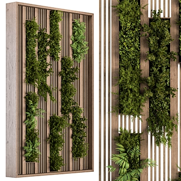 Living Green Wall Divider Planter 3D model image 1 