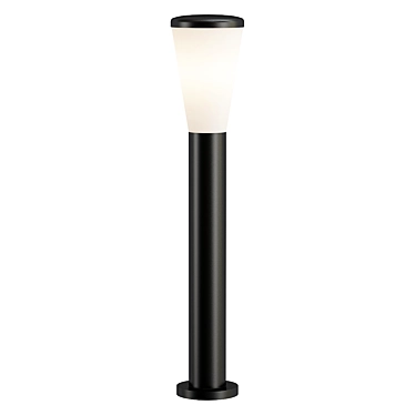 Techno Black Outdoor Standard Lamp 3D model image 1 