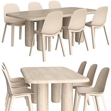 Realistic 3D Kitchen Chair Model 3D model image 1 