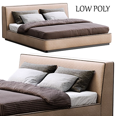 Alberta Modern Bed Model 3D model image 1 