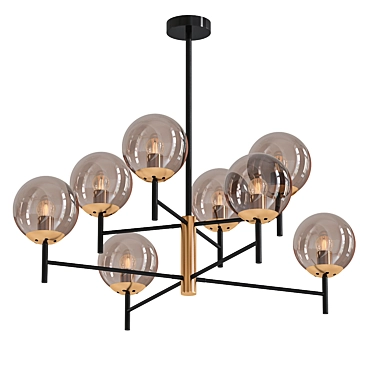 Scandinavian Style Multi-Bulb Chandelier 3D model image 1 