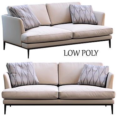 Elegant Alivar Portofino Sofa Model 3D model image 1 