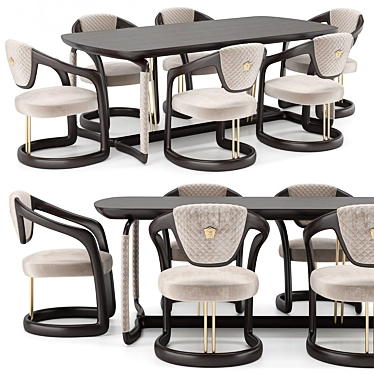 Luxury Versace Home Chair Table 3D model image 1 