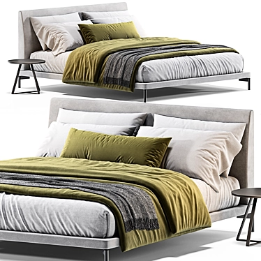 Zanotta Talamo Bed 3D Model 3D model image 1 