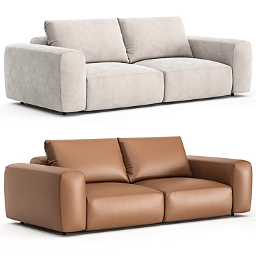 Modern Sofa Set with Extra Material 3D model image 1 