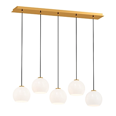 Arren Brass Linear Pendant Light 3D model image 1 