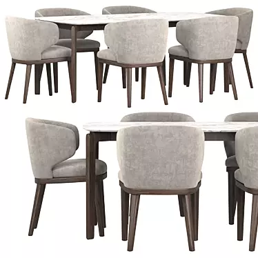 Sleek Leaf Dining Set by Bonaldo 3D model image 1 