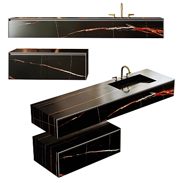 Modern Vanity in Stylish Design 3D model image 1 