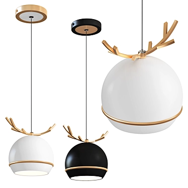 WENDY Pendant Lamps in Black 3D model image 1 