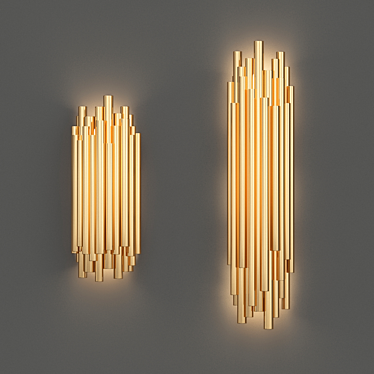 Sleek Brubeck Wall Sconces 3D model image 1 