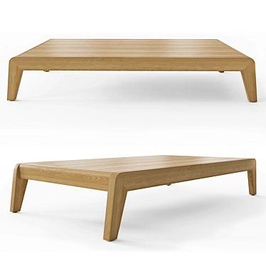 RH Avila Teak Coffee Table 3D model image 1 