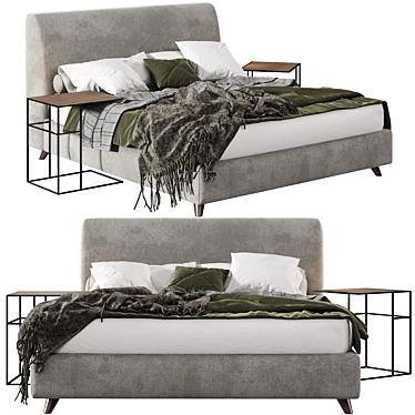 Twils èS Bed: Sleek, Modern Design 3D model image 1 