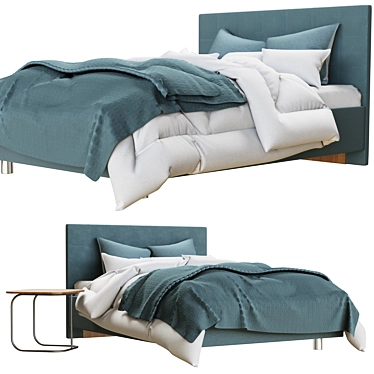 Hoff Bed Elsi with Side Table 3D model image 1 