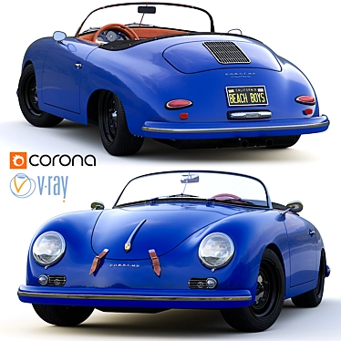 1956 Porsche Speedster 3D Model 3D model image 1 