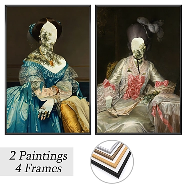 Wall Art Set with Multiple Frames 3D model image 1 