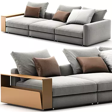 Modern Flexform Harper 3-Seat Sofa 3D model image 1 