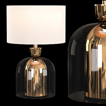 Elegant Bell Jar Table Lamp 3D model image 1 