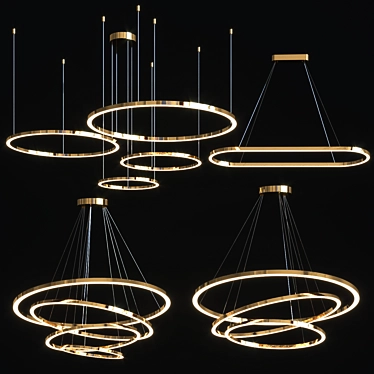Sleek Cruise Collection Pendant Lamps 3D model image 1 