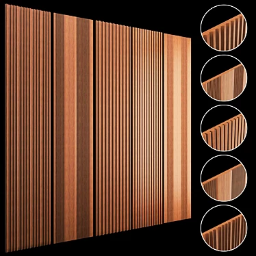 3D Panel Set with UVW Mapping 3D model image 1 