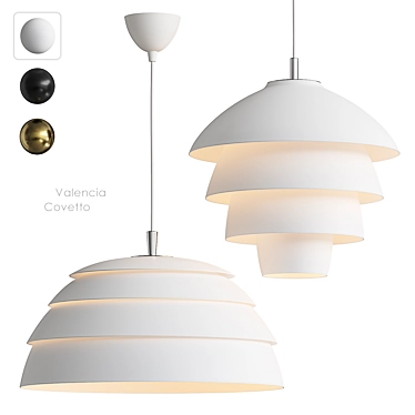 Elegant Belid Pendant Light Deployment 3D model image 1 