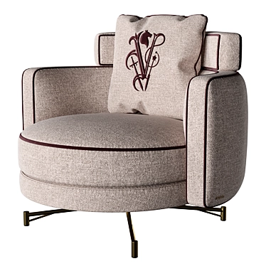 Modern Bi-Color Armchair by Visionnaire 3D model image 1 