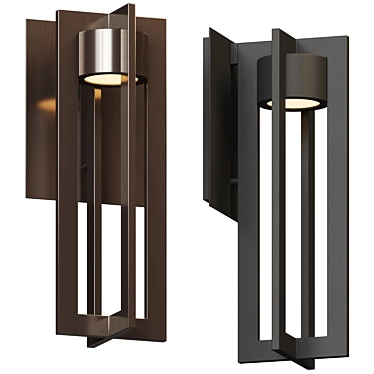 Mid-Century Modern Outdoor Wall Sconce 3D model image 1 