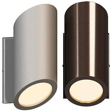 Elegant Up/Down Outdoor Sconce 3D model image 1 