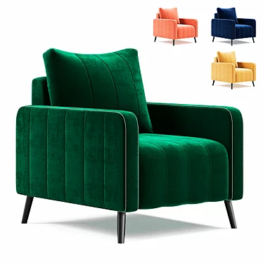 Elegant Armchair Markful in 4 Colors 3D model image 1 