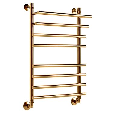 Golden Water Heated Towel Rail 3D model image 1 