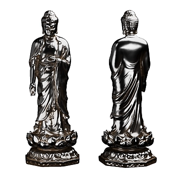 Buddha Statue: Tranquil Zen Decor 3D model image 1 