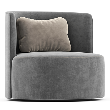 Elegant REYNAUX CURVE Armchair 3D model image 1 