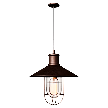 Antique Loft Style Pendant Light 3D model image 1 