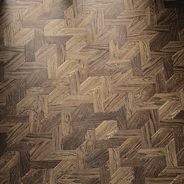 Artistic Herringbone Oak Parquet 3D model image 1 