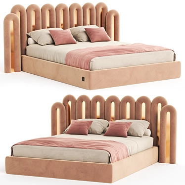 Elegant 2017 Demiz Bed 3D model image 1 
