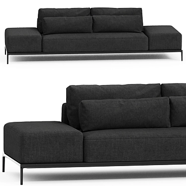 Modern Modular Dizzy Sectional Sofa 3D model image 1 