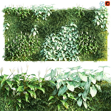 Modern Vertical Garden 3D Model 3D model image 1 