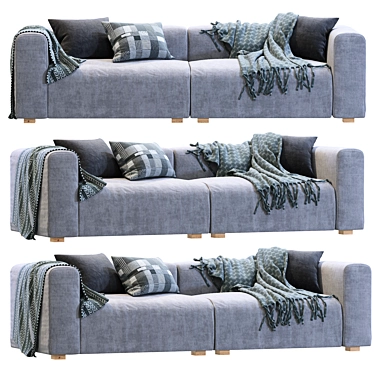 Minimalist Hay Mags Sofa Set 3D model image 1 
