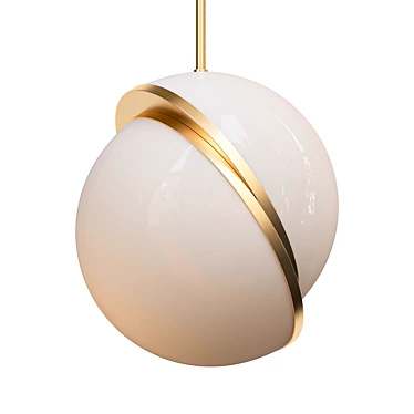 Modern Crescent Pendant Light 3D model image 1 