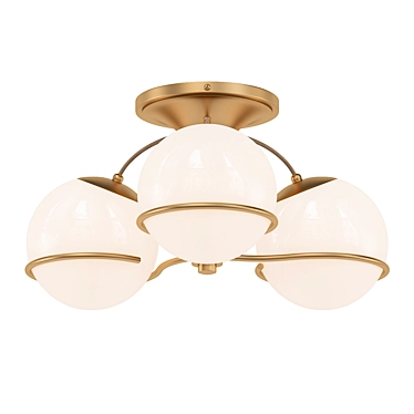 Sleek Modern ceiling Light 3D model image 1 