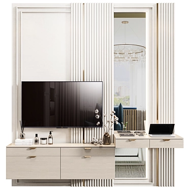 Modern TV Wall Unit 11 3D model image 1 