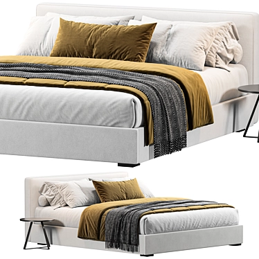 RH Modena Bed 3D Model 3D model image 1 