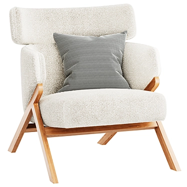 Sleek Cordial StudioF Armchair 3D model image 1 