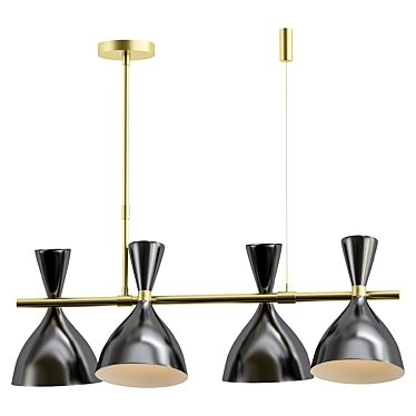 Duke Chandelier Line 4: Modern Black Grandeur 3D model image 1 